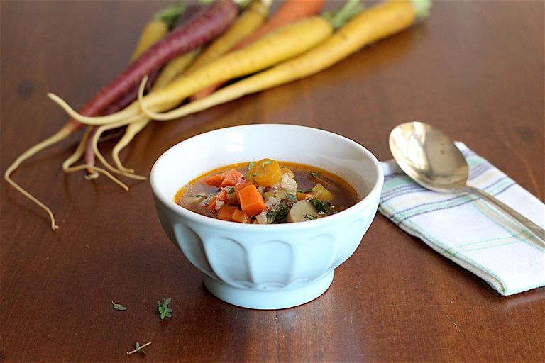 Recetas de sopa de res, arroz integral y sopa de hongos