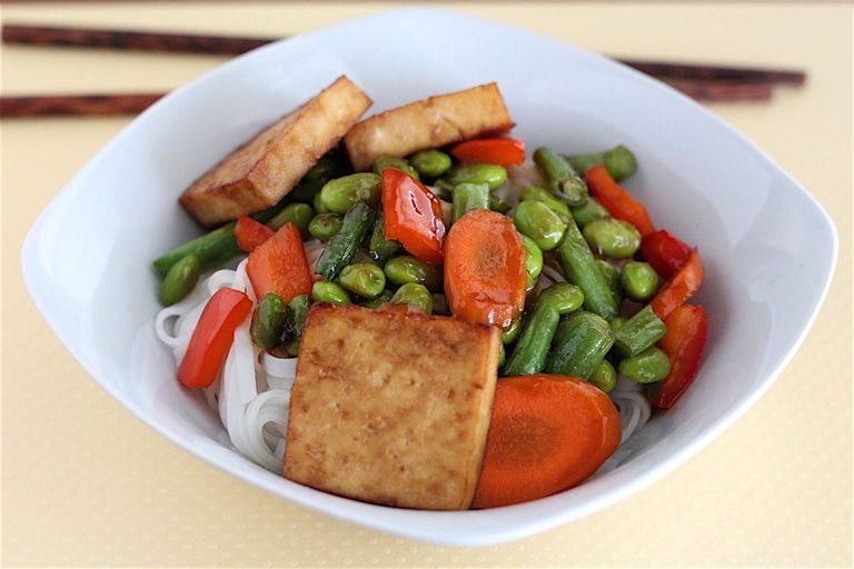 Recetas de Tazón de Fideos de Tofu Horneado