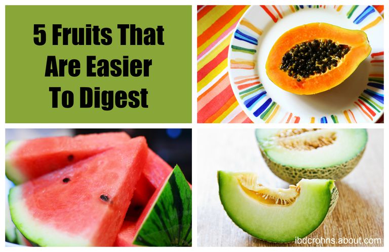 Frutas que son más fáciles de digerir