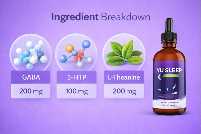 Yu Sleep reviews ingredients GABA 5-HTP dosage breakdown